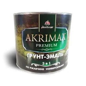 Грунт-эмаль 3в1 быстросохнущая мат."Akrimax-PREMIUM" корич. 0,8 кг